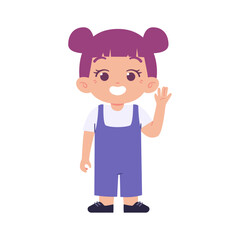 Obraz premium Indonesian Elementary School Girl Kids Wearing Red and White Uniform Illustration