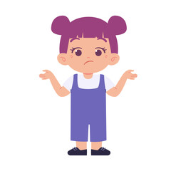 little kid Confused and thinking