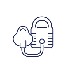nebulizer machine line icon on white
