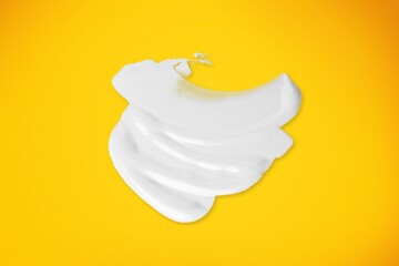 White abstract cosmetic cream swatch