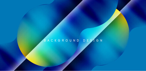 Colorful circle abstract background. Template for wallpaper, banner, presentation, background