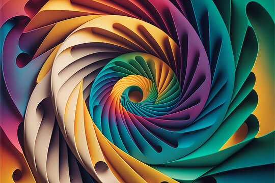Abstract Fractal Background Colorful IA