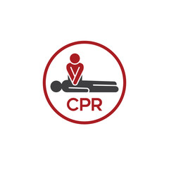 illustration of cpr technique, vector art.