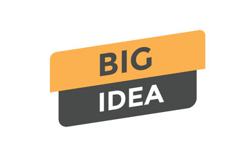 Big idea button web banner templates. Vector Illustration

