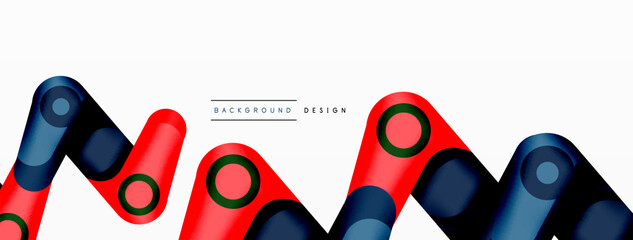Modern stylish geometric background. Abstract round shapes composition for wallpaper, banner, background or landing