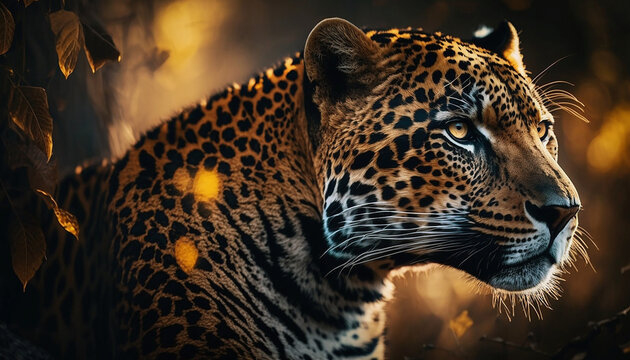 portrait of a jaguar. Generative AI