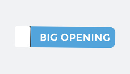 Big opening button web banner templates. Vector Illustration
