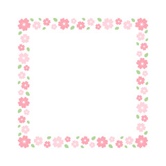 Cute Square Sakura Cherry Blossom Frame