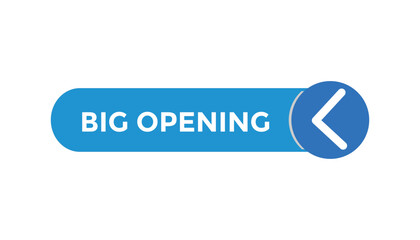 Big opening button web banner templates. Vector Illustration
