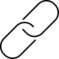 Paperclip Isolated Line Icon. Editable stroke. Vector sign for adverts, stores, shops, articles, UI, apps, sites. Minimalistic sign drawn with black line