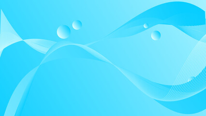 Blue abstract design with wavy background. Abstract light blue background with transparent lines. Vector illustration.