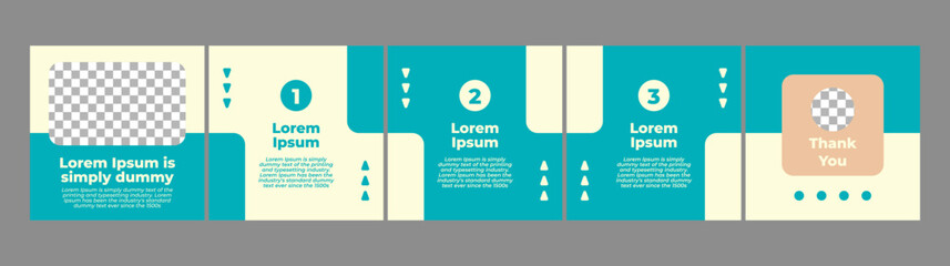 microblog or carousel post creative template for instagram. social media post template with blue theme. © Rozin