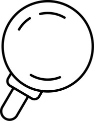 Magnifying Glass Isolated Line Icon. Editable stroke. Vector sign for adverts, stores, shops, articles, UI, apps, sites. Minimalistic sign drawn with black line