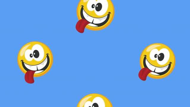 crazy faces emoticons characters animation