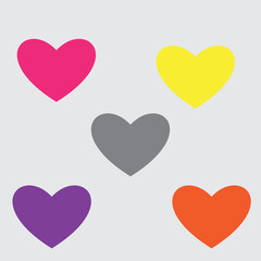 colorful hearts vector eps 
