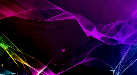 abstract purple background with lines and polygonal shape. generative ai
