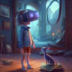 The Magic of Virtual Reality: A Journey Beyond Reality in Animation and Film - Generated by AI