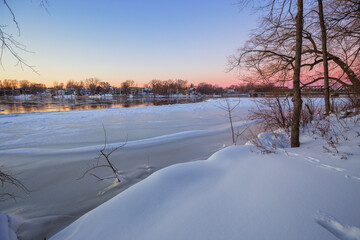 Frozen Riviere des Prairies Montreal Canada