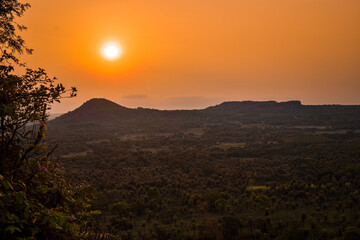 sunset in the mountains