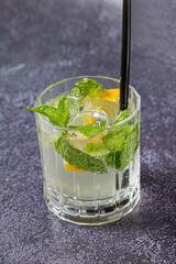 summer lemonade with fruits and berries