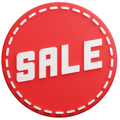 Fototapeta premium red sale label 3d illustration