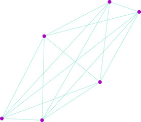 An abstract transparent node network design element.