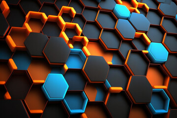  The Interplay of Business, Backgrounds, and Hexagons (AI Generated)