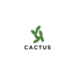 Cactus logo vector icon design template
