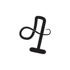 illustration logo simple of A4.