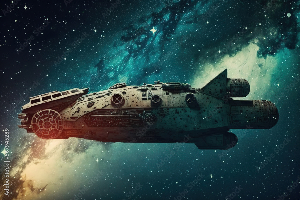 Wall mural spaceship generative ai