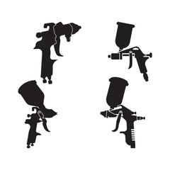Fototapeta premium spray gun, icon logo vector illustration design