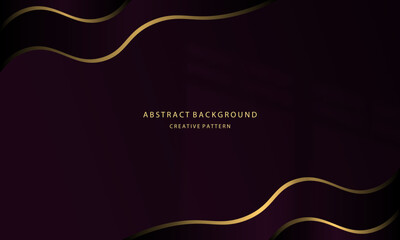 abstract background geometric liquid gradient black color and purple gradient with gold light on the back, for posters, banners, etc., vector design copy space area eps 10