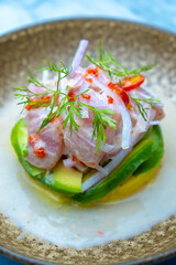 Ceviche, typical dish of Peru