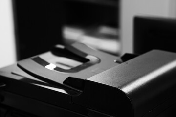 printer scanner in black and white