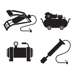 Air pump and compressor icon,logo vector illustration design template.