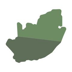 South Africa Map Flat Icon