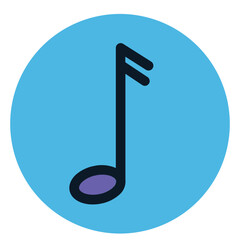 Music Note Flat Icon