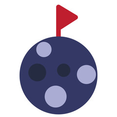 Obraz premium Planet Flat Icon