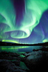 Get Closer to the Natural Beauty of Northern Lights and Lake with Our Images
