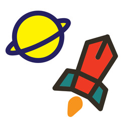 Spacecraft Flat Icon