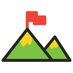 Montain Flat Icon