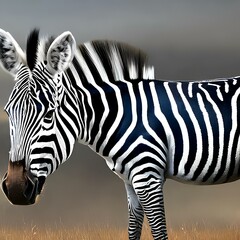 A supernatural zebra with stripes made of lightning2, Generative AI