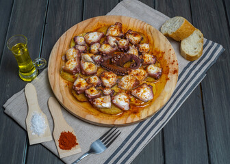 Galician octopus typical Spanish food