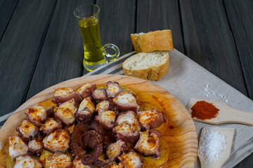 Galician octopus typical Spanish food