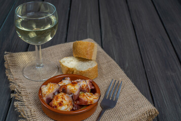 Galician octopus typical Spanish food