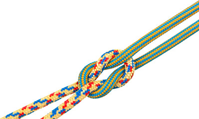 Close-Up of Reef Knot - Isolated