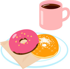 ドーナッツとコーヒー