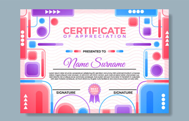 Flat Modern Certificate of Appreciation Template