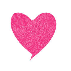 pink heart sketch vector eps