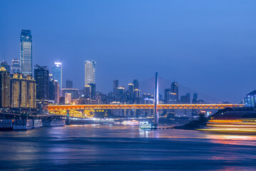 China Chongqing city night scene scenery